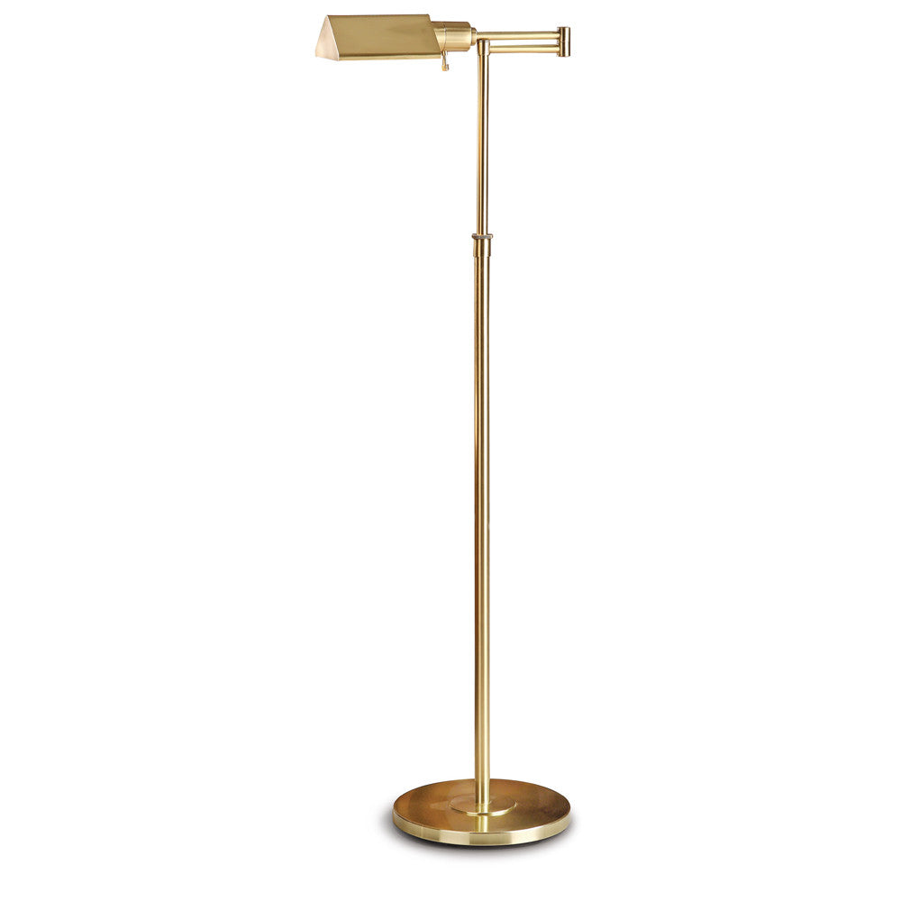 Lite Master Randolph Swing Arm Floor Lamp in Polished Solid Brass Finish F5644PB