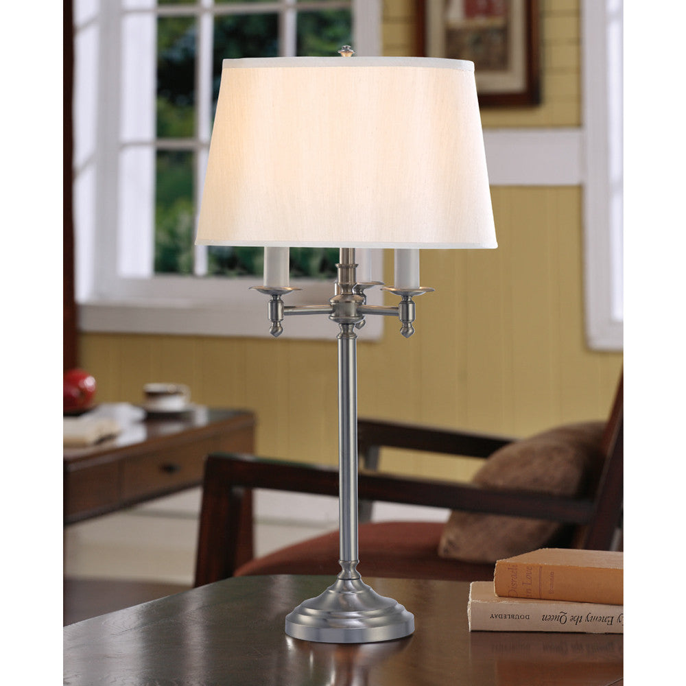 Lite Master Richmond Table Lamp in Nickel on Solid Brass T8213NK-SL