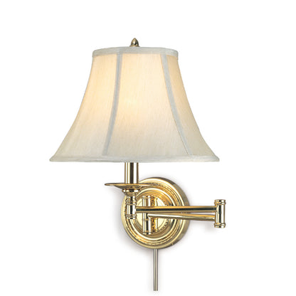 Lite Master Berkley Swing Arm Wall Lamp in Polished Solid Brass W3507PB-SL