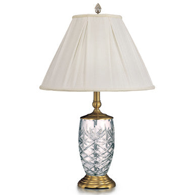 Lite Master Hanna Table Lamp in Antique Solid Brass with 24% Lead Crystal T5089AB-SL