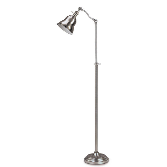 Lite Master Emery Adjustable Floor Lamp Antique Nickel on Solid Brass F5617AN