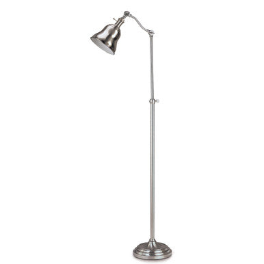 Lite Master Emery Adjustable Floor Lamp Antique Nickel on Solid Brass F5617AN