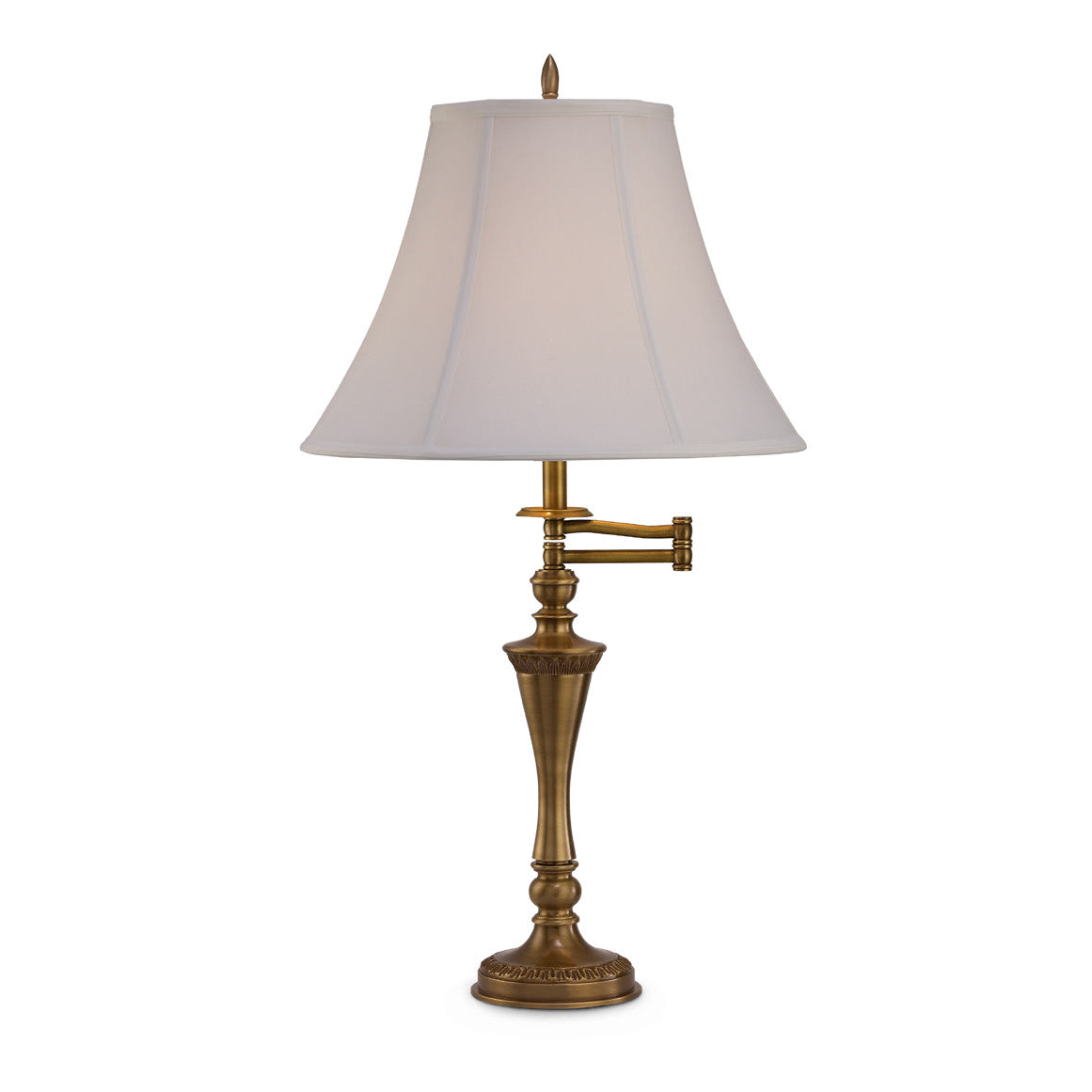 Lite Master Hillcrest Swing Arm Table Lamp Antique Solid Brass T6547AB-SL