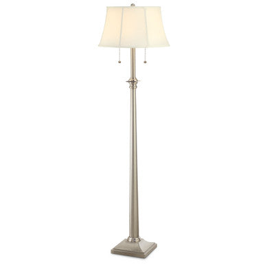 Lite Master Wellington Floor Lamp in Nickel on Solid Brass Finish F2511NK-SL