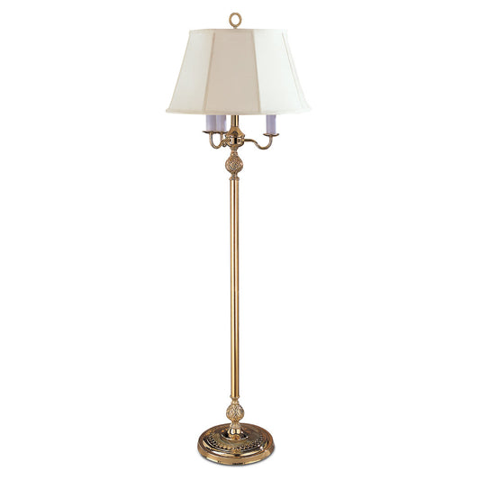 Lite Master Hampshire Floor Lamp in Polished Solid Brass F7323PB-SL