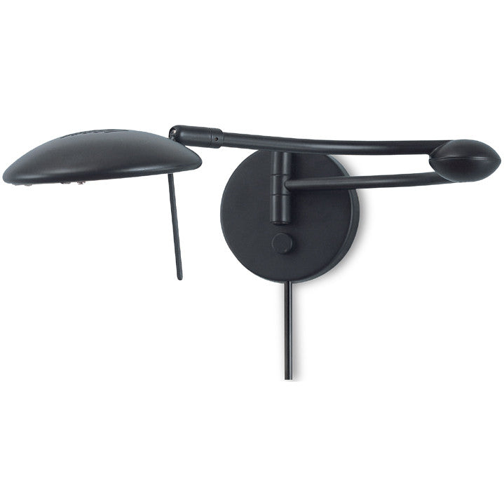 Lite Master Stealth Swing Arm Wall Lamp in Black W1269BK