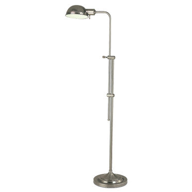 Lite Master Charlton Floor Lamp in Antique Nickel on Solid Brass Finish F5613AN