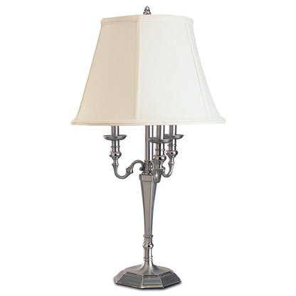 Lite Master Barrington Table Lamp in Nickel on Solid Brass T6055NK-SL