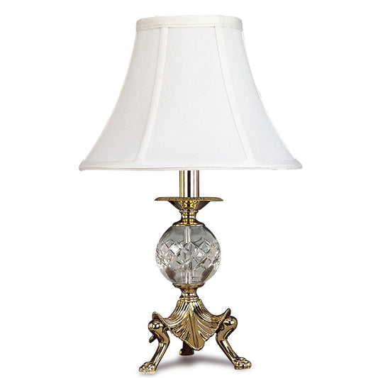 Lite Master Sophia Table Lamp in Polished Solid Brass with Crystal T4930PB-SL