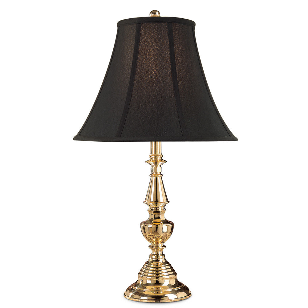 Lite Master Windsor Table Lamp in Polished Solid Brass T6478PB-BK