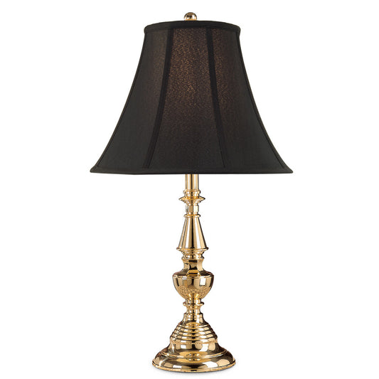 Lite Master Windsor Table Lamp in Polished Solid Brass T6478PB-BK