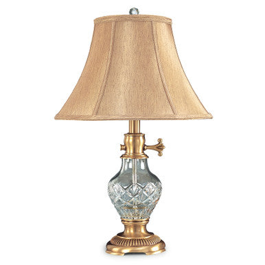 Lite Master Berwick Table Lamp in Antique Solid Brass with Crystal T4929AB-SL