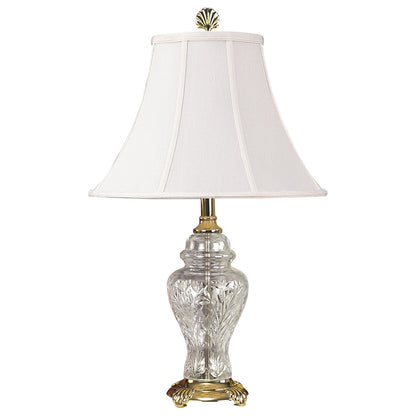 Lite Master Julia Table Lamp in Polished Solid Brass with 24% Lead Crystal T5091PB-SL