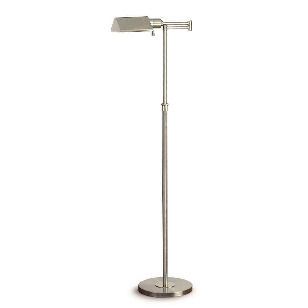 Lite Master Randolph Swing Arm Floor Lamp in Nickel on Solid Brass Finish F5644NK