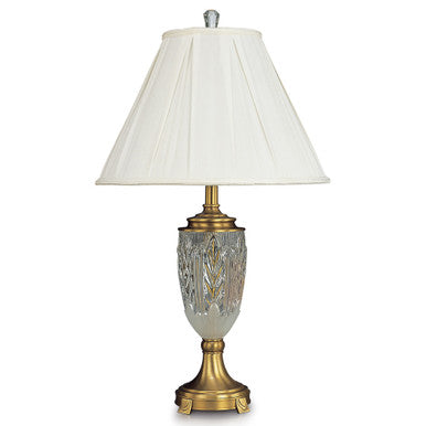 Lite Master Everly Table Lamp in Antique Solid Brass with 24% Lead Crystal T5071AB-SR