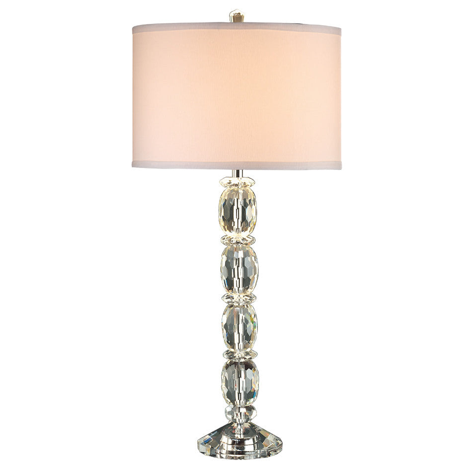 Lite Master Brooke Table Lamp in Chrome Finish with Crystal T4858CR-SL