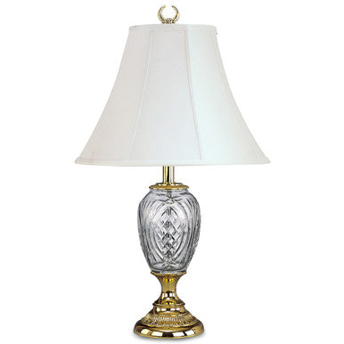 Lite Master Heather Table Lamp in Polished Solid Brass with 24% Lead Crystal T5073PB-SL