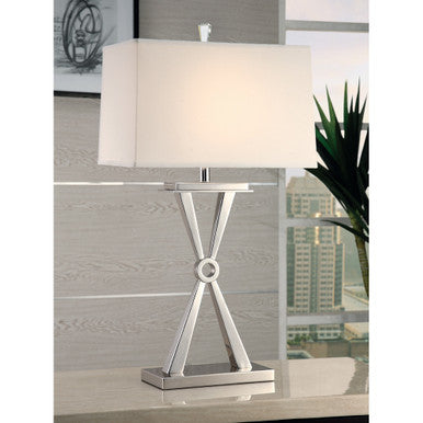 Lite Master Paxton Table Lamp in Polished Nickel Finish T1846PN-SL