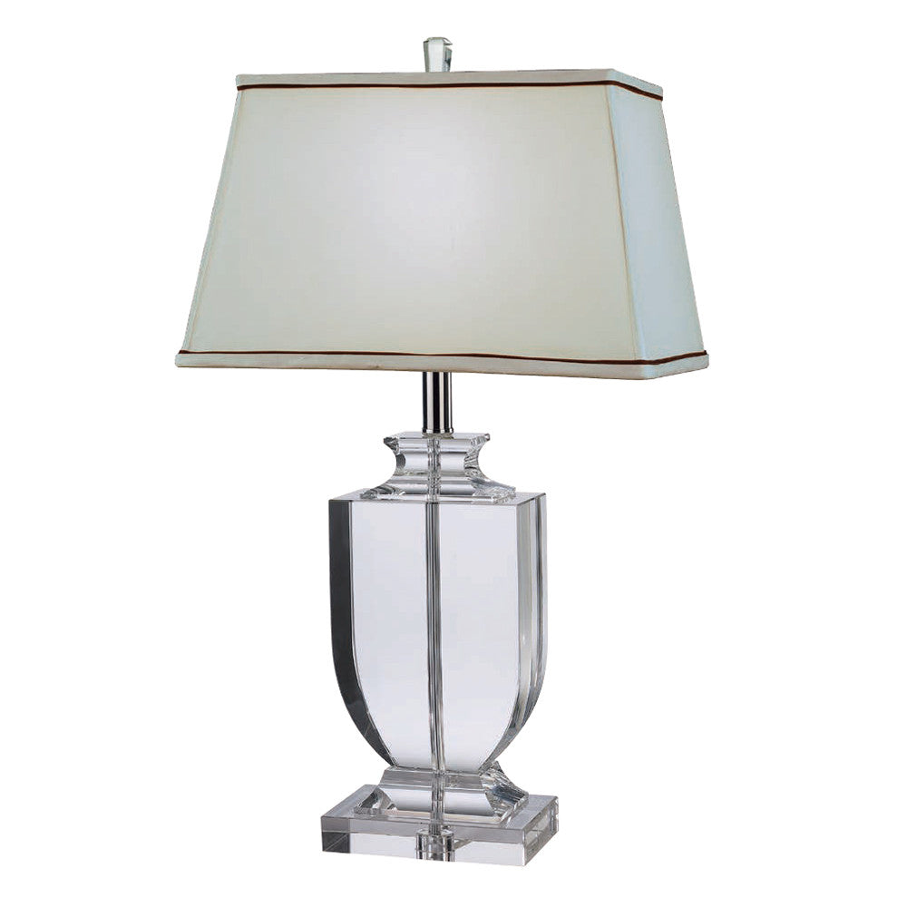 Lite Master Chloe Flat Urn Crystal Lamp T4802CR-SL