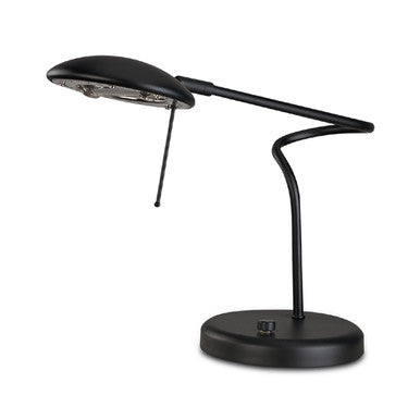 Lite Master Linden Table or Desk Lamp in Black Finish T1256BK