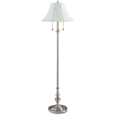 Lite Master Salisbury Floor Lamp in Nickel on Solid Brass F7352NK-SL