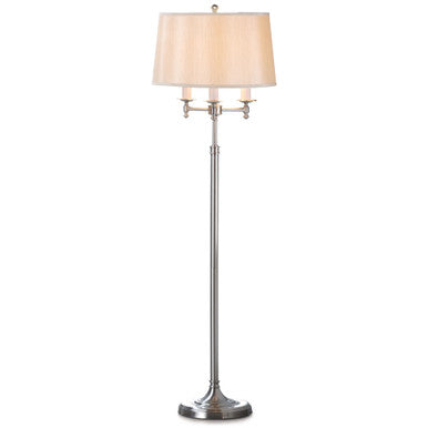 Lite Master Biltmore Floor Lamp in Nickel on Solid Brass Finish F8203NK-SL