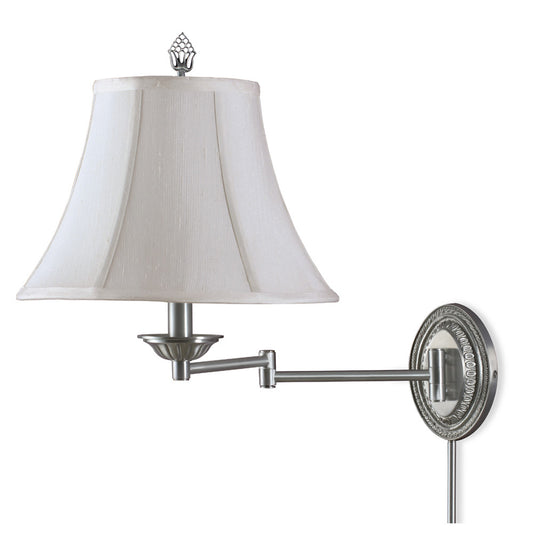 Lite Master Bristol Swing Arm Wall Lamp in Nickel on Solid Brass W3512NK-SL