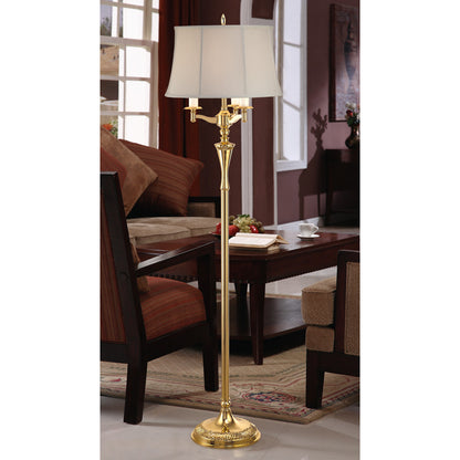 Lite Master Brighton Floor Lamp in Polished Solid Brass Finish F6559PB-SL