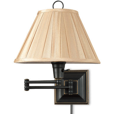 Lite Master Eastport Swing Arm Wall Lamp in Oil Rubbed Bronze on Solid Brass W3548RZ-SR