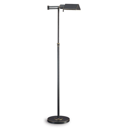 Lite Master Randolph Swing Arm Floor Lamp in Oil Rubbed Bronze on Solid Brass Finish F5644RZ