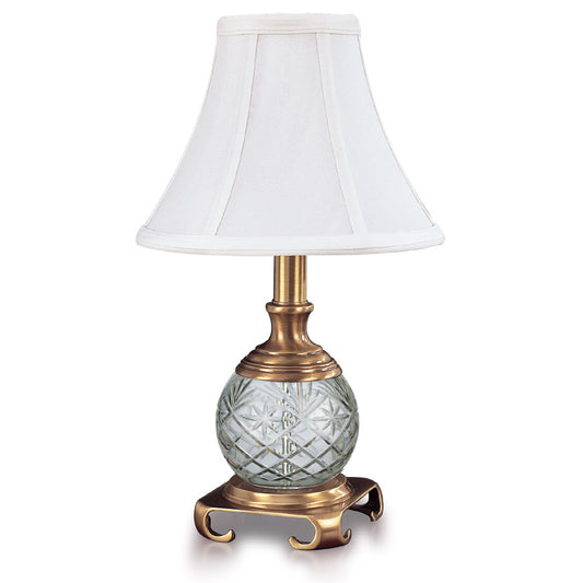 Lite Master Amelia Table Lamp in Antique Solid Brass and Crystal TC602AB-SL