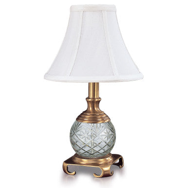 Lite Master Amelia Table Lamp in Antique Solid Brass and Crystal TC602AB-SL