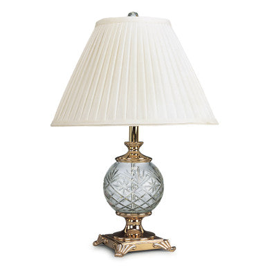 Lite Master Brentford Table Lamp in Polished Solid Brass with Crystal T4922PB-SR