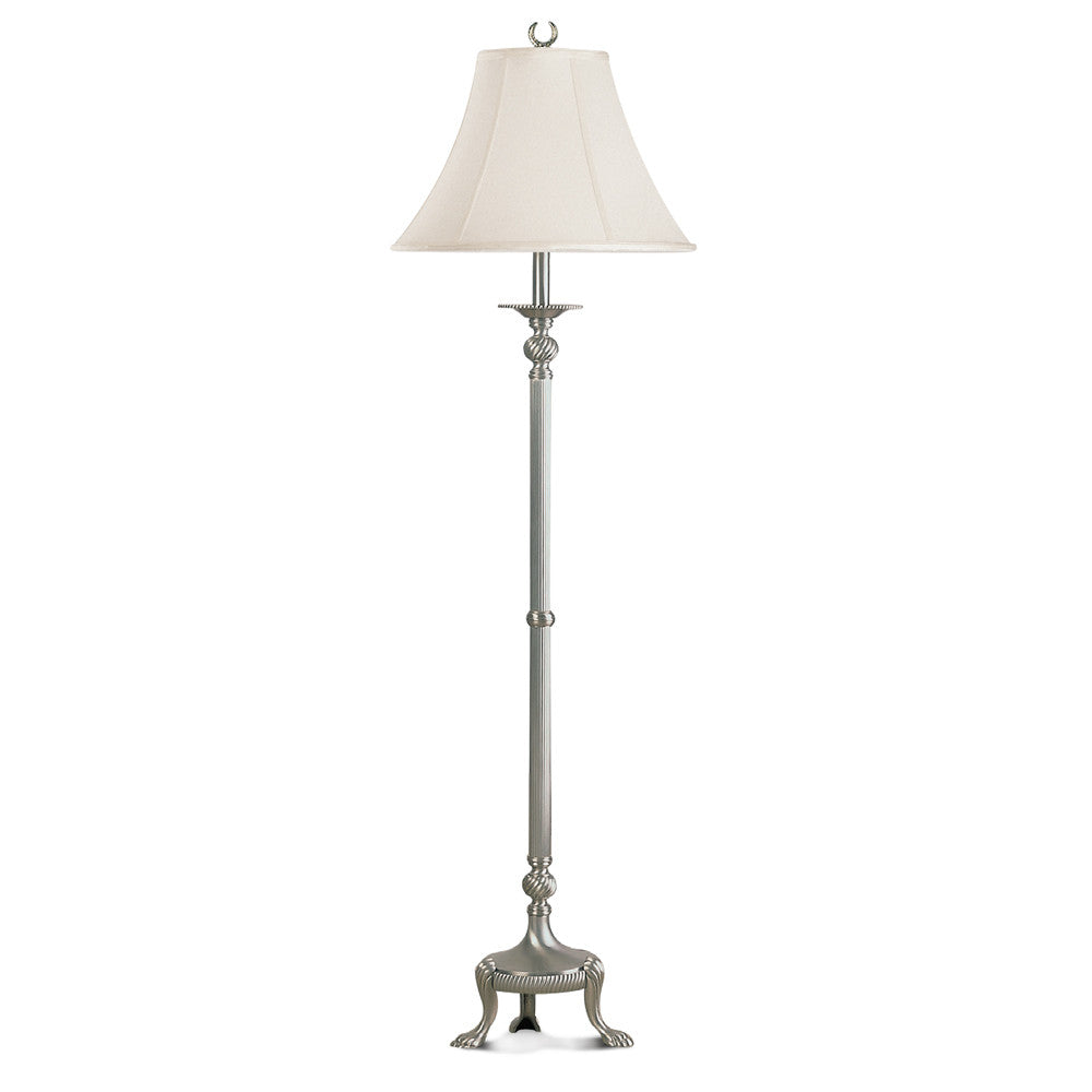 Lite Master Highcliffe Floor Lamp in Nickel on Solid Brass Finish F6012NK-SL