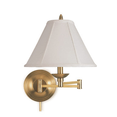 Lite Master Somerset Swing Arm Wall Lamp in Polished Solid Brass W3504PB-SL