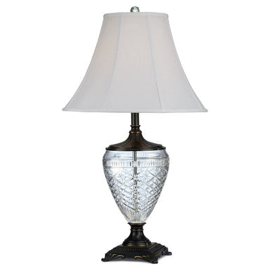 Lite Master Kendall Table Lamp in Oil Rubbed Bronze on Solid Brass with 24% Lead Crystal T5093RZ-SL