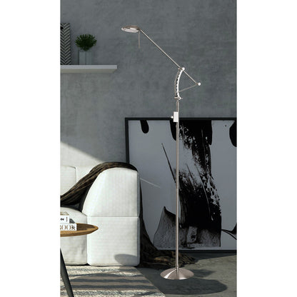 Lite Master Blake Floor Lamp in Nickel Finish F501NK