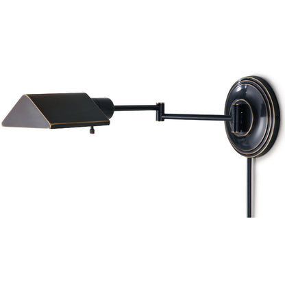 Lite Master New York Tent Swing Arm Wall Lamp in Oil Rubbed Bronze on Solid Brass W3586RZ