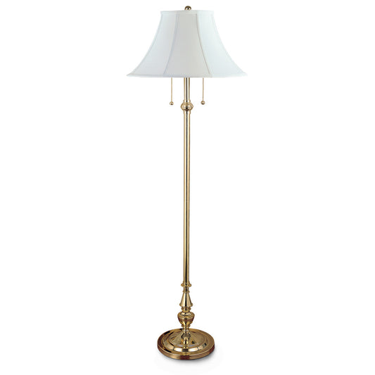 Lite Master Salisbury Floor Lamp in Polished Solid Brass F7352PB-SL