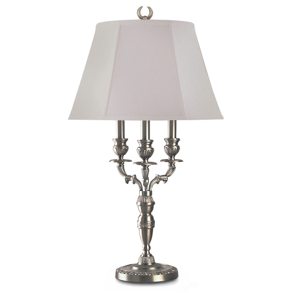 Lite Master Whitworth Table Lamp in Nickel on Solid Brass T7518NK-SL