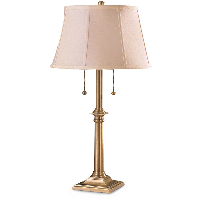 Lite Master Wellington Table Lamp Antique Solid Brass T2501AB-SL