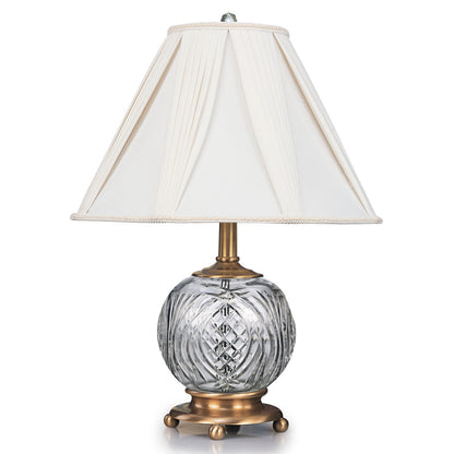 Lite Master Barrett Table Lamp in Antique Solid Brass with Crystal T4980AB-SR