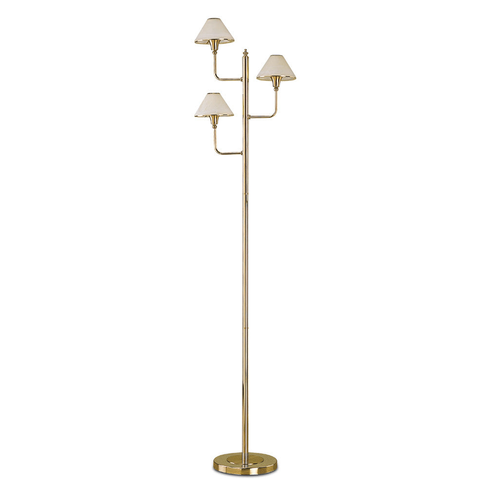 Lite Master Aimee Floor Lamp in Polished and Satin Brass Finish F5106PB