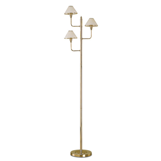 Lite Master Aimee Floor Lamp in Polished and Satin Brass Finish F5106PB