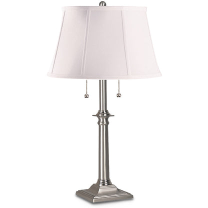 Lite Master Wellington Table Lamp Nickel on Solid Brass T2501NK-SL