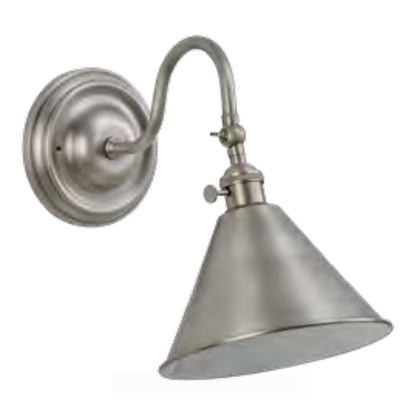 Lite Master Atherton Adjustable Wall Sconce in Antique Nickel on Solid Brass W3643AN-B17