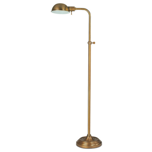 Lite Master Spencer Floor Lamp in Antique Solid Brass Finish F5610AB