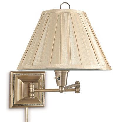 Lite Master Eastport Swing Arm Wall Lamp in Antique Solid BrassW3548AB-SR