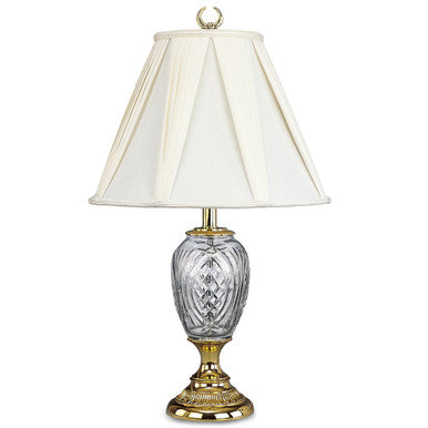 Lite Master Heather Table Lamp in Polished Solid Brass with 24% Lead Crystal T5073PB-SR