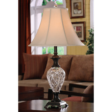 Lite Master Carlisle Table Lamp in Oil Rubbed Bronze on Solid Brass with Crystal T5033RZ-SL